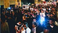 Thousands marched through Jerusalem on Saturday night calling on the far-right government to halt plans to deport African refugees.