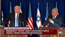 US President Donald Trump with Israeli PM Benjamin Netanyahu