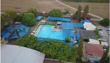 The swimming pool in the community of Mabu'im that enforces a policy of separate hours for Arabs and Jews