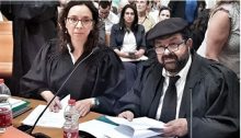 Adalah Attorney Suhad Bishara, left, and General Director Attorney Hassan Jabareen during a hearing at the Israeli Supreme Court in Jerusalem on a petition against the Settlement Regularization Law filed jointly by Adalah, JLAC, Al Mezan, and 17 Palestinian local councils in the occupied West Bank