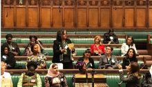 MK Aida Touma-Sliman addressing fellow participants during the meeting of women parliamentarians from around the world held at the House of Commons in London, last Thursday, November 8