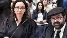 Adalah Attorney Suhad Bishara and its General Director, Attorney Hassan Jabareen, during a session held in Israel's Supreme Court in Jerusalem for a hearing on a petition against the Settlement Regularization Law, June 2, 2018