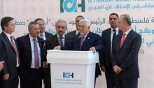 Palestinian President Mahmoud Abbas at the opening of a new oncology department at the Istishari Hospital near the central occupied West Bank city of Ramallah, April 10, 2019 (Photo: WAFA)
