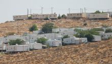 An "unauthorized" settlement in the occupied West Bank