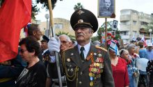 World War II Soviet Army veteran during the Victory Day event held in Haifa on May 10, 2019