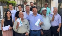 MK Ayman Odeh, last Sunday, September 15, two days before the election with supporters of the Joint List in the Arab village of Eilaboun