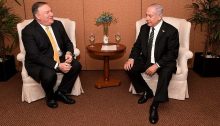 US Secretary of State Mike Pompeo meets with Prime Minister Benjamin Netanyahu in Brasilia on January 1, 2019.