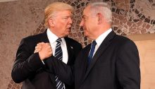 The tail wagging the dog: PM Netanyahu and US President Trump at the Israel Museum, Jerusalem, May 23, 2017