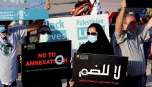 Israelis and Palestinians marched against annexation and occupation last Saturday evening, June 27, near Jericho.